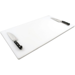 Commercial Plastic Cutting Board, 20x15x0.5, Black Color Coded for Kitchens, NSF Approved - By Thirteen Chefs